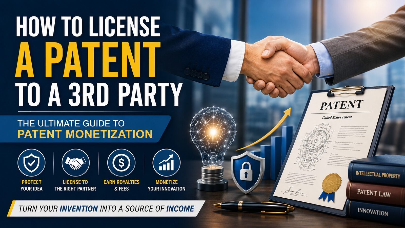 Read more about the article How to License a Patent to a 3rd Party: The Ultimate Guide to Patent Monetization