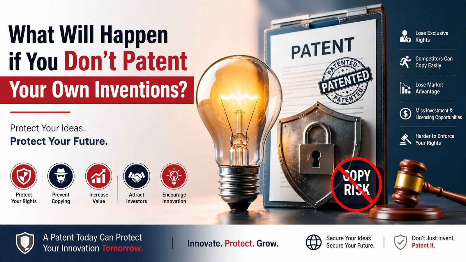 Read more about the article What will happen if you Don’t Patent Your Own Inventions?