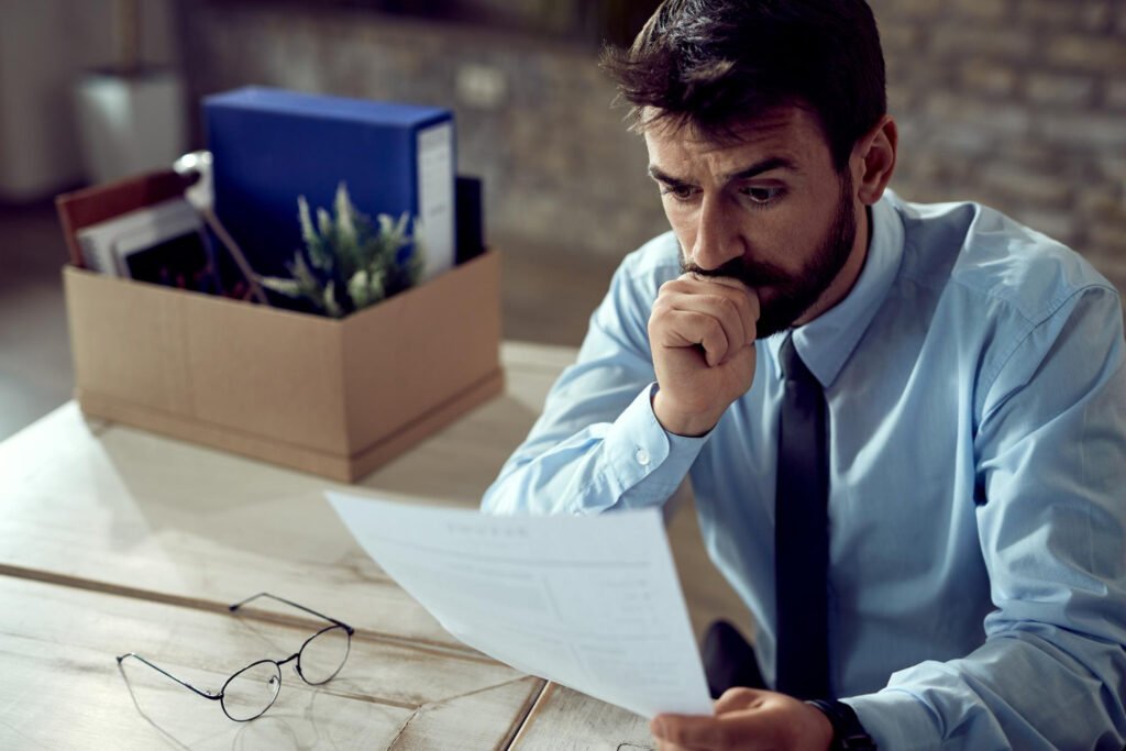 Man reviewing documents while learning how to overcome prior art rejections in a patent FER.